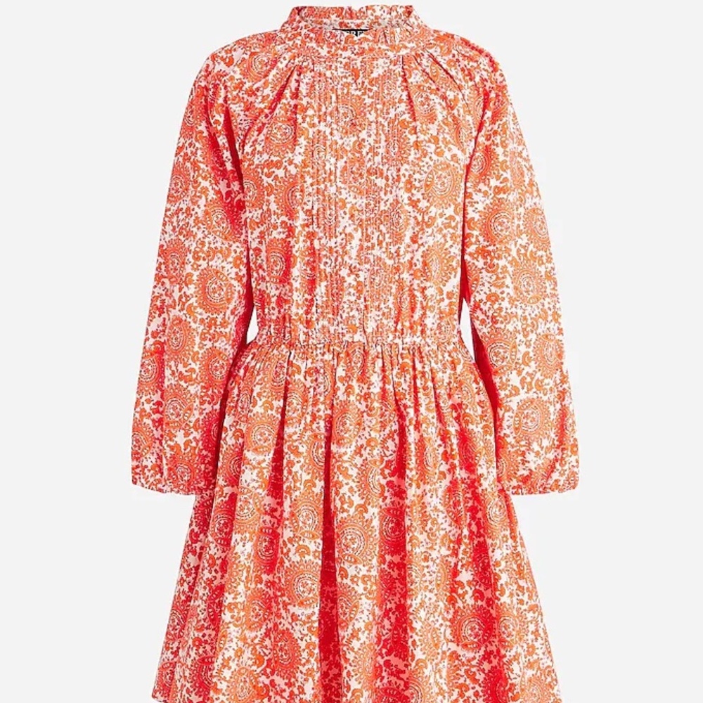 J.CREW NWT Ruffle-collar mini dress in cotton poplin floral bouquet Item BP869